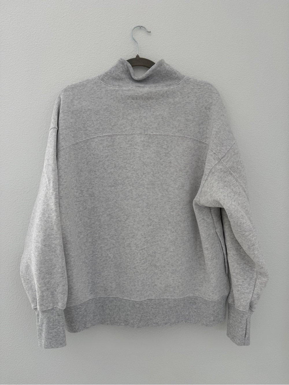 Aerie Offline Mock Neck Sweatshirt with Pockets Light Gray - Picture 4 of 6